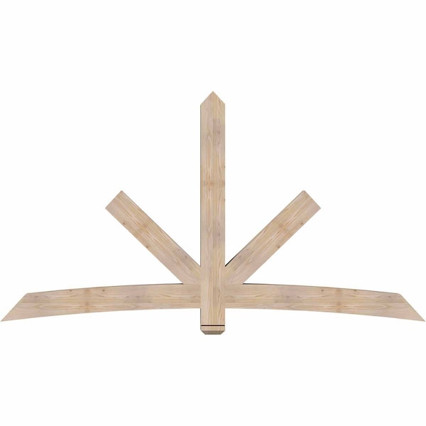 Ekena Millwork Alberta Smooth Timber Gable Bracket, Douglas Fir, 96"W x 52"H x 5 1/2"D x 5 1/2"F, 13/12 Pitch GBW096X52X0606ALB00SDF - main
